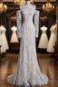 Princess Sheath Off The Shoulder White Lace Long Wedding Dress Brides Dresses