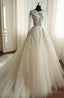 2026 Newest A Line Long Sleeves Tulle Wedding Dresses