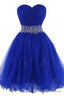 Homecoing Short Homecoing Sweetheart Royal Blue Homecoing Beading Homecoing Royal Blue Prom Dresses