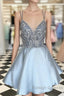 Plus Size Sparkly Homcoming Short Cute Beaded Homecoming Dress