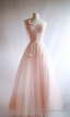 Chiffon one shoulder long Strapless pageant Prom Dresses