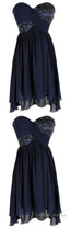 Spark Queen Short Prom Dress, Cheap Prom Dress, Beading Prom Dress, Blue Prom Dress, Cheap Homecoming Dress