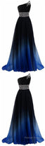 New Arrival One Shoulder Beaded Long Prom Dress, Custom Made Women Prom Gown