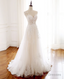 tulle lace long tulle Prom Dresses