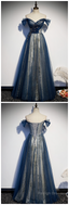 tulle long off shoulder Prom Dresses