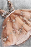 V Neck Appliques Short Prom Dress, Sweet 16 Graduation Prom Dress