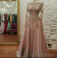 Modest Blush Pink Prom Dresses, African Long Sleeve Lace Appliques Beads Arabia Prom Prom Gown Vestidos De Fiesta Custom Made