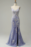 Elegant V Neck Mermaid Appliques Formal Prom Dress, Beautiful Banquet Long Prom Dress