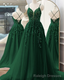 Spaghetti Strap Green Prom Dresses Lace Applique A Line Elegant Prom Gowns Pageant Dresses For Women