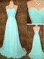 Bridesmaid Gowns Pretty Blue Prom Dresses, Chiffon Prom Gowns Simple Bridesmaid Dress, Cheap Prom Dresses, Fall Wedding Gown