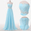 Light Blue Prom Dresses, Sweetheart Prom Gown Modest Formal Dresses, Beaded Prom Dresses, 2026 Fashion Prom Gowns Corset Prom Dress