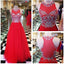 Red Red Elegant Modest Simple 2026 Prom Dresses