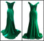 Green Elegant Simple Modest Prom Dresses