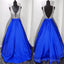 New Arrival Prom Dress, Modest Prom Dress, Long Satin V Neck Royal Blue Prom Dresses, Ball Gown 2026