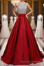 High Low Beaded Red Beautiful Simple Cheap Modest Prom Dresses
