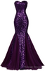 Sequin Long Sparkly Dark Salmon Purple Prom Dress, Elegant Formal Dresses, Mermaid Prom Gown High Quality