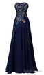 Womens A Line Embroidery Prom Dresses