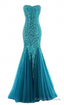 Bride Sparkly Sequins Mermaid Long Prom Dresses