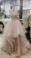 Gorgeous A Line V Neck Spaghetti Straps Long 2026 Pink White Champagne Wedding Dresses