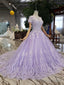 Quinceanera Dress Ball Gowns Short Sleeves Beaded Prom Dresses With Appliques