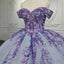 Quinceanera Dress Charming Off-the-shoulder Prom Dresses Appliques Lace Up Ball Gowns with Sequins