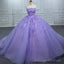 Quinceanera Dress Elegant Party Princess Dress Pearls Strapless Evening Gown Appliques Ball Gown
