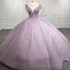 Quinceanera Dress Princess Sheer Neck Long Prom Dresses Short Sleeves Ball Gowns