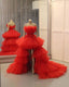 Red Ball Gown Long Prom Dress, Evening Dress