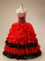 Red Ball Gowns Sweetheart Sequins Quinceanera Dresses