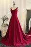 Red Fashionable Long Prom Gowns, Red Prom Dress