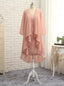 Romantic Mother Of The Bride Dresses Sheath With Jacket Beaded Short