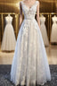 Round Neck Gray Lace Prom Dress with Corset Back Gray Lace Prom Bridesmaid Dress