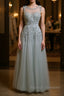Round Neck Lace Prom Dress Lace Prom Dress