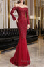 Round Neck Short Sleeves Mermaid Burgundy Lace Long Prom Dresses Mermaid Burgundy Lace Prom Dresses Wine Red Prom Dresses