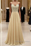 Sequined Spaghetti Straps Chiffon Long Prom Dress