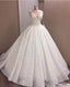 Sequins Lace Wedding Dresses Ball Gowns Scoop Neck