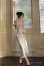 Mermaid Off The Shoulder Flowers Satin Long Prom Dresses