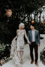 Mermaid Prom Dress Boho Lace Long Sleeves Spring Wedding Dress