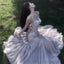 Mermaid Spaghetti Straps Backless Lilac Birthday Dress Prom Dresses
