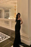 Mermaid Spaghetti Straps Lace Long Black Prom Dress Birthday Outfits