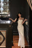 Mermaid Spaghetti Straps White Satin Slit Prom Dress Birthday Outfits