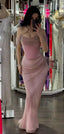 Off-Shoulder Sleeveless Mermaid Satin Long Prom Dress