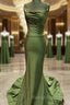 Open Back Mermaid Bridesmaid Dress Spaghetti Straps