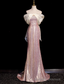 Sexy Pink Mermaid Sequins Off the Shoulder Prom Dress