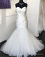 Ruched Sweetheart Organza Layered Mermaid Wedding Dress