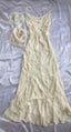 Sheath Straps Chiffon Ivory Long Prom Dress