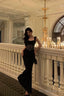 Sheath Straps Sleeveless Black Ankle Length Lace Prom Dress Birthday Outfits