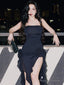 Strapless Black Prom Dresses