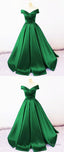 Sexy V Neck Off The Shoulder Satin Ball Gown Prom Dress Beaded Sashes