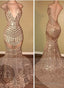 Sexy V Neck Sequins Mermaid Long Prom Dress On Sale